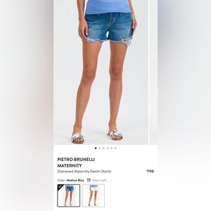Pietro Brunelli Blue Jean Shorts with Black Waistband